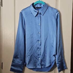 Blue Button-Up Shirt